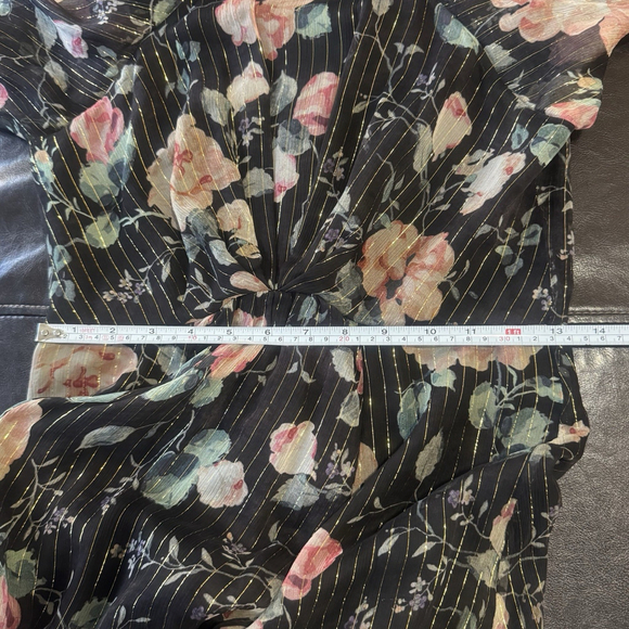 Zimmerman Master Flute Silk Dress Size:1(US:4) Ruffle GoldThread Front Slit $750 - Picture 10 of 16